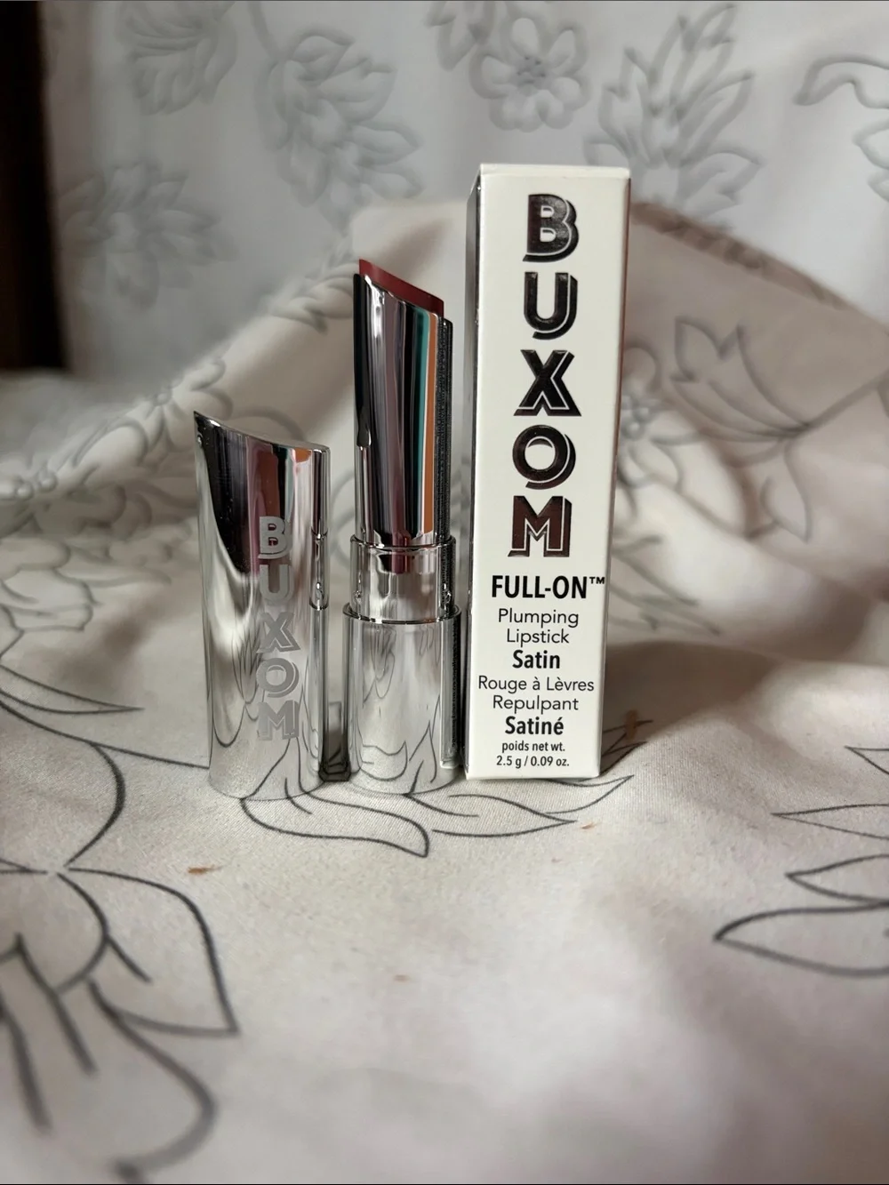 Buxom Satin Plumping Lipstick — Mauve Rose (Bodycon)